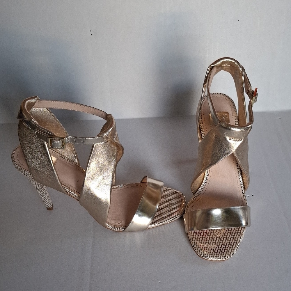 Louise et Cie Shimmering Gold Heels